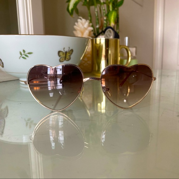 Aldo Accessories - Gold Heart Shaped Sunglasses